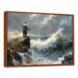 Cliffside Ocean Fishing - Hunting & Fishing Canvas Wall Art