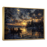 Fishing Under The Starry Night Sky - Hunting & Fishing Canvas Wall Art