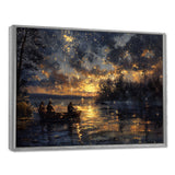 Fishing Under The Starry Night Sky - Hunting & Fishing Canvas Wall Art