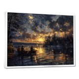 Fishing Under The Starry Night Sky - Hunting & Fishing Canvas Wall Art