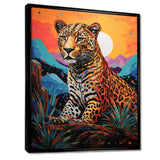 Cheetah in colorful mountain Sahara landscape - Cheetah Canvas Wall Art
