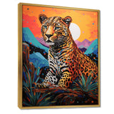 Cheetah in colorful mountain Sahara landscape - Cheetah Canvas Wall Art