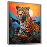 Cheetah in colorful mountain Sahara landscape - Cheetah Canvas Wall Art