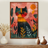 Cheetah in the African rainforest - Pink Cheetah Wall Art