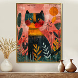 Cheetah in the African rainforest - Pink Cheetah Wall Art