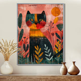 Cheetah in the African rainforest - Pink Cheetah Wall Art