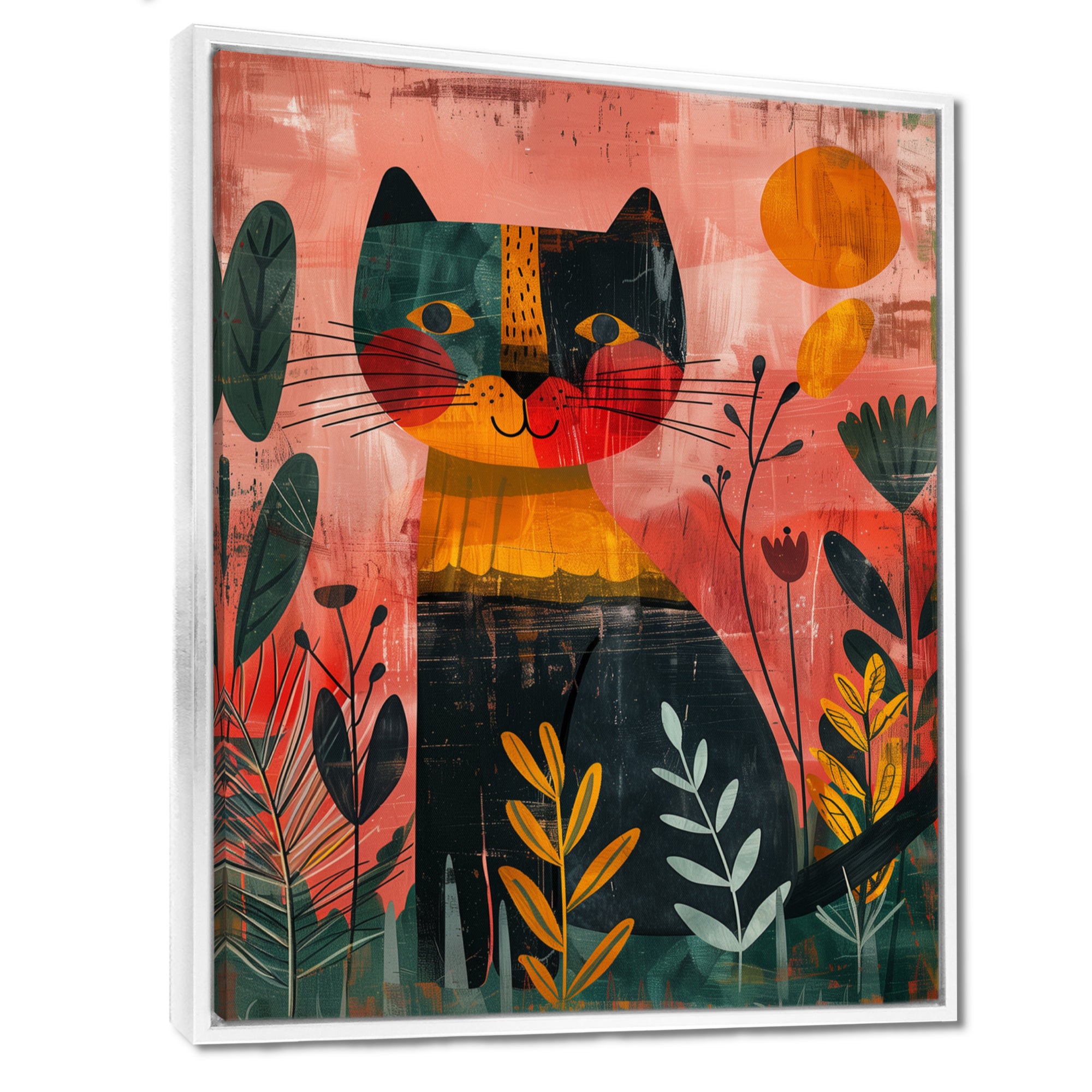 Cheetah in the African rainforest - Pink Cheetah Wall Art