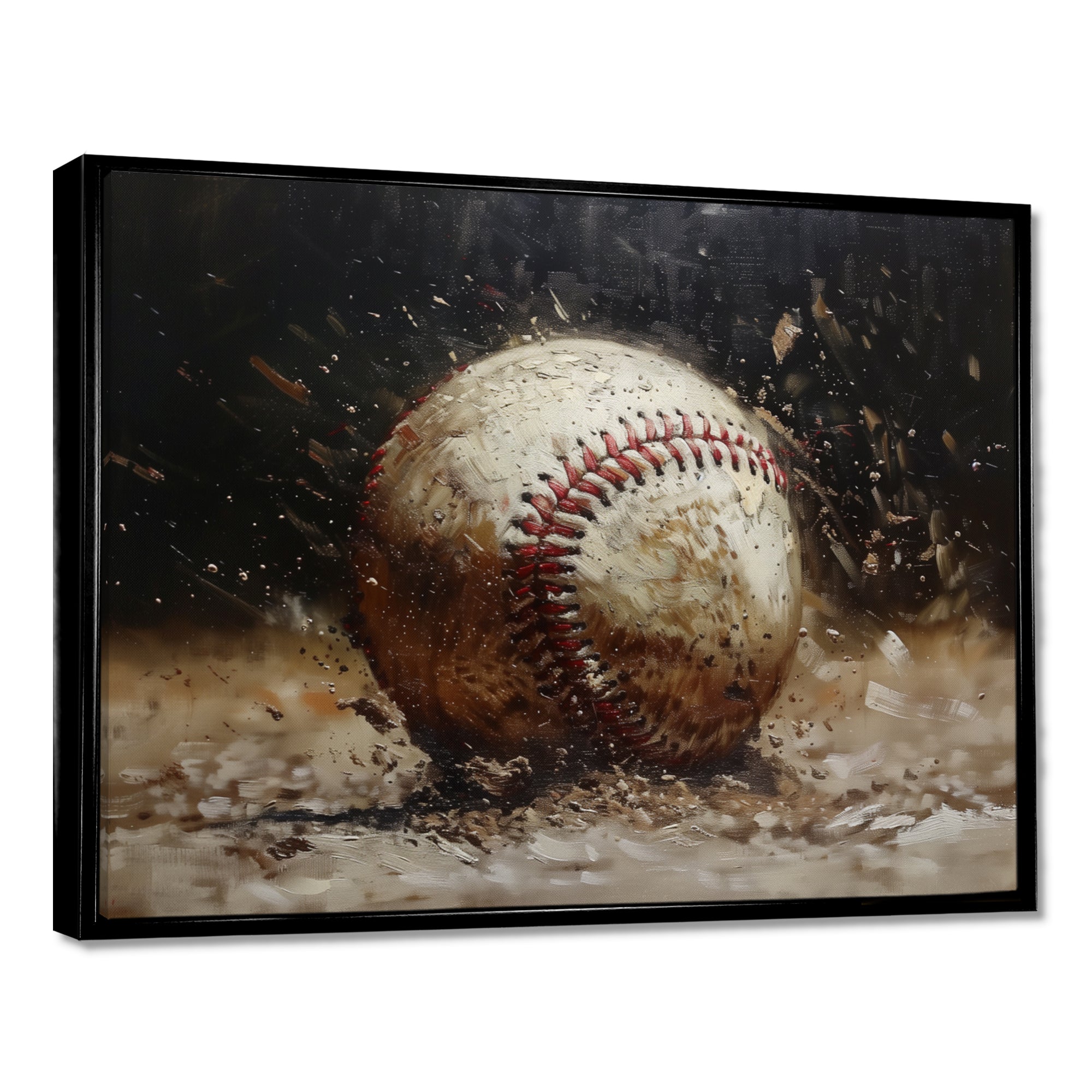 Baseball Close Up Home Run - Sport Baseball Canvas Wall Art