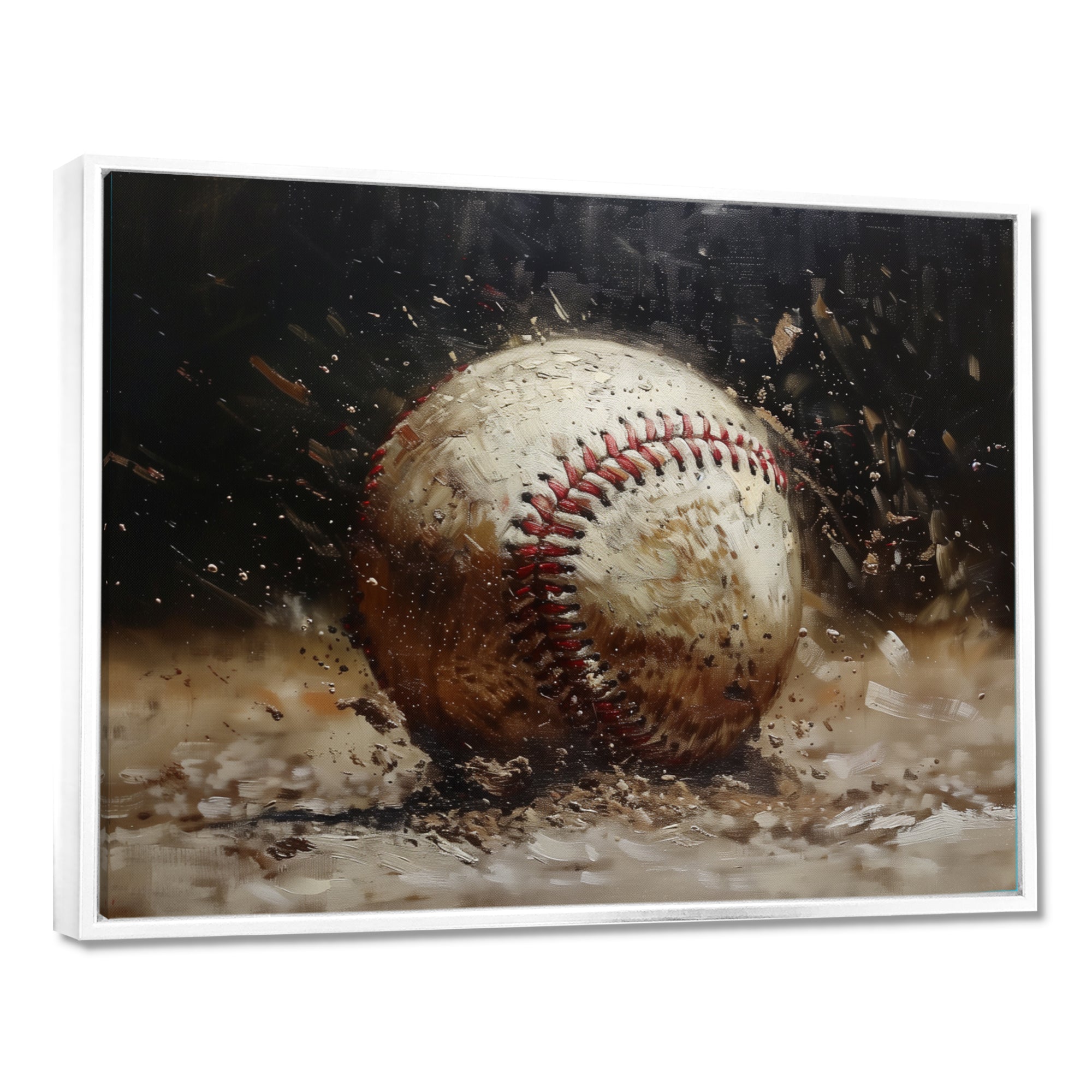 Baseball Close Up Home Run - Sport Baseball Canvas Wall Art