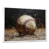 Baseball Close Up Home Run - Sport Baseball Canvas Wall Art