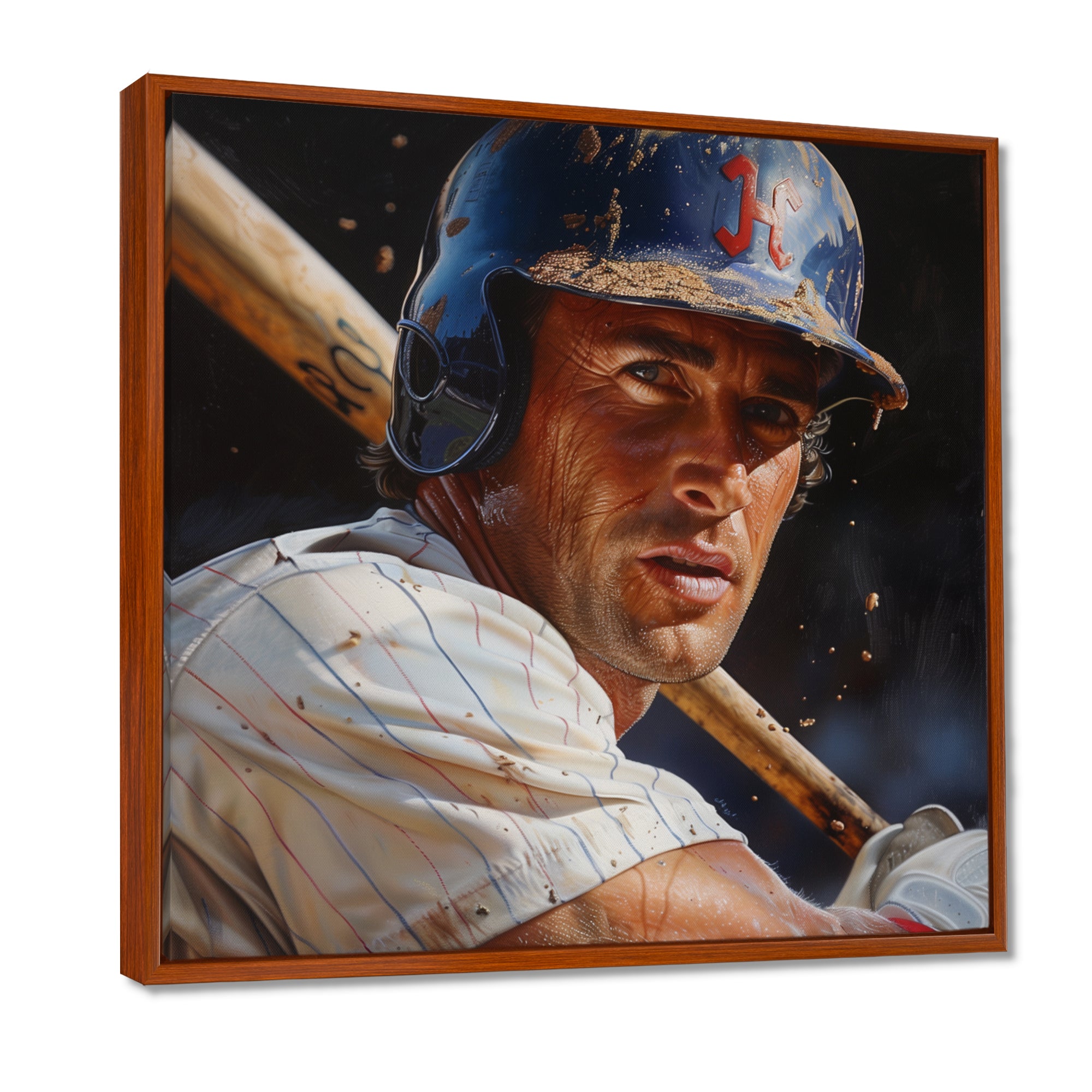 Baseball Player At The Pitch I - Sport Baseball Canvas Wall Art