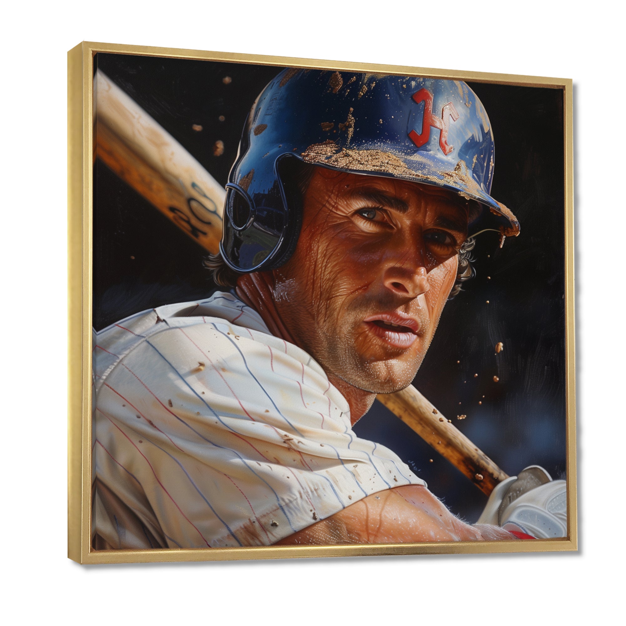 Baseball Player At The Pitch I - Sport Baseball Canvas Wall Art