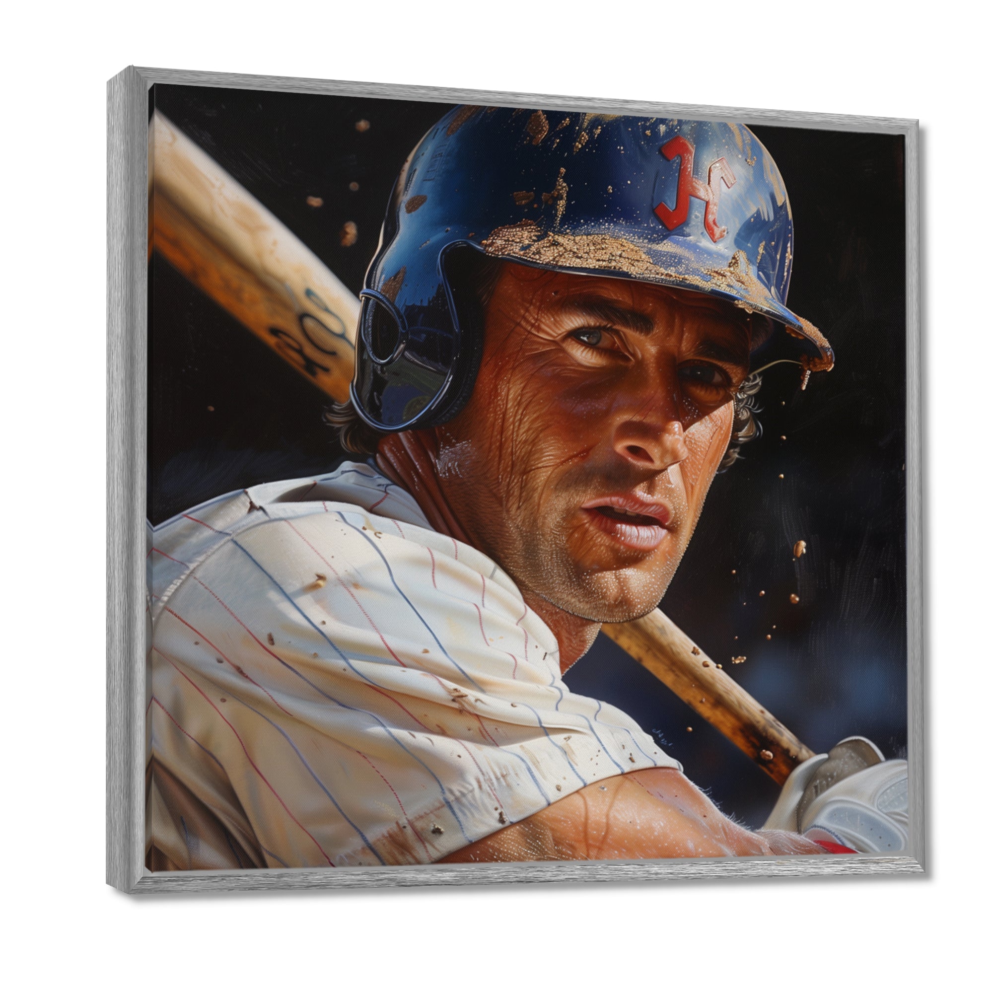 Baseball Player At The Pitch I - Sport Baseball Canvas Wall Art