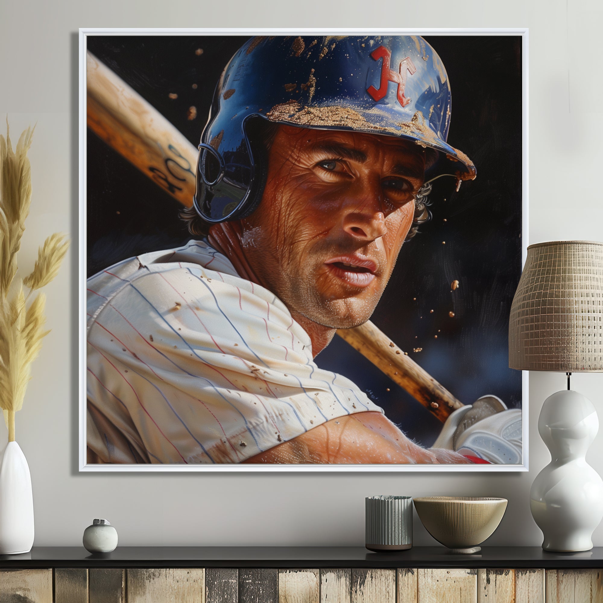 Baseball Player At The Pitch I - Sport Baseball Canvas Wall Art