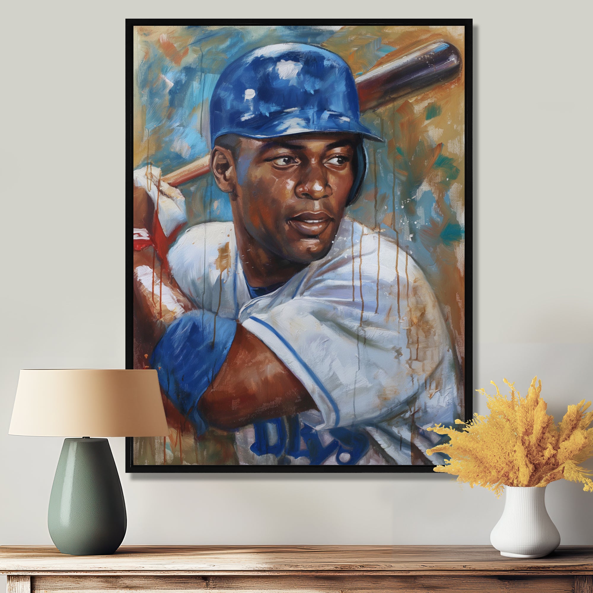 Portrait Of Baseball Legend On The Field I - Sport Baseball Canvas Wall Art