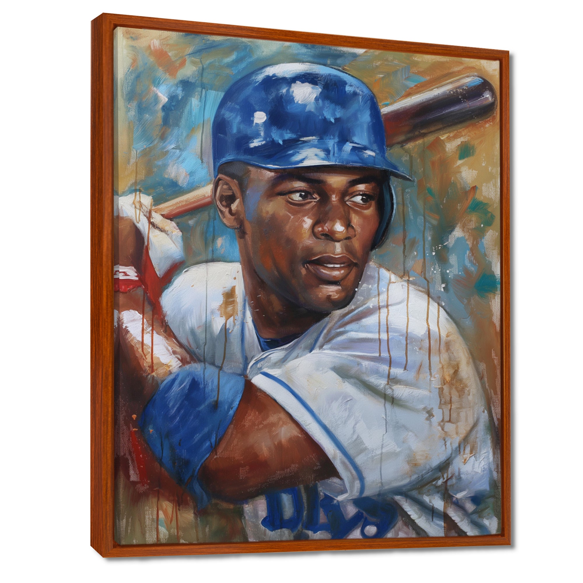 Portrait Of Baseball Legend On The Field I - Sport Baseball Canvas Wall Art