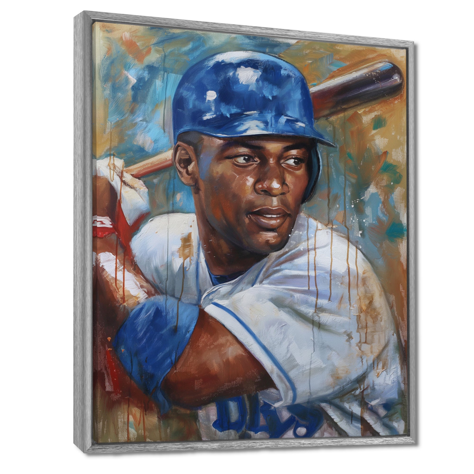 Portrait Of Baseball Legend On The Field I - Sport Baseball Canvas Wall Art