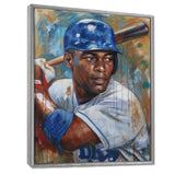 Portrait Of Baseball Legend On The Field I - Sport Baseball Canvas Wall Art