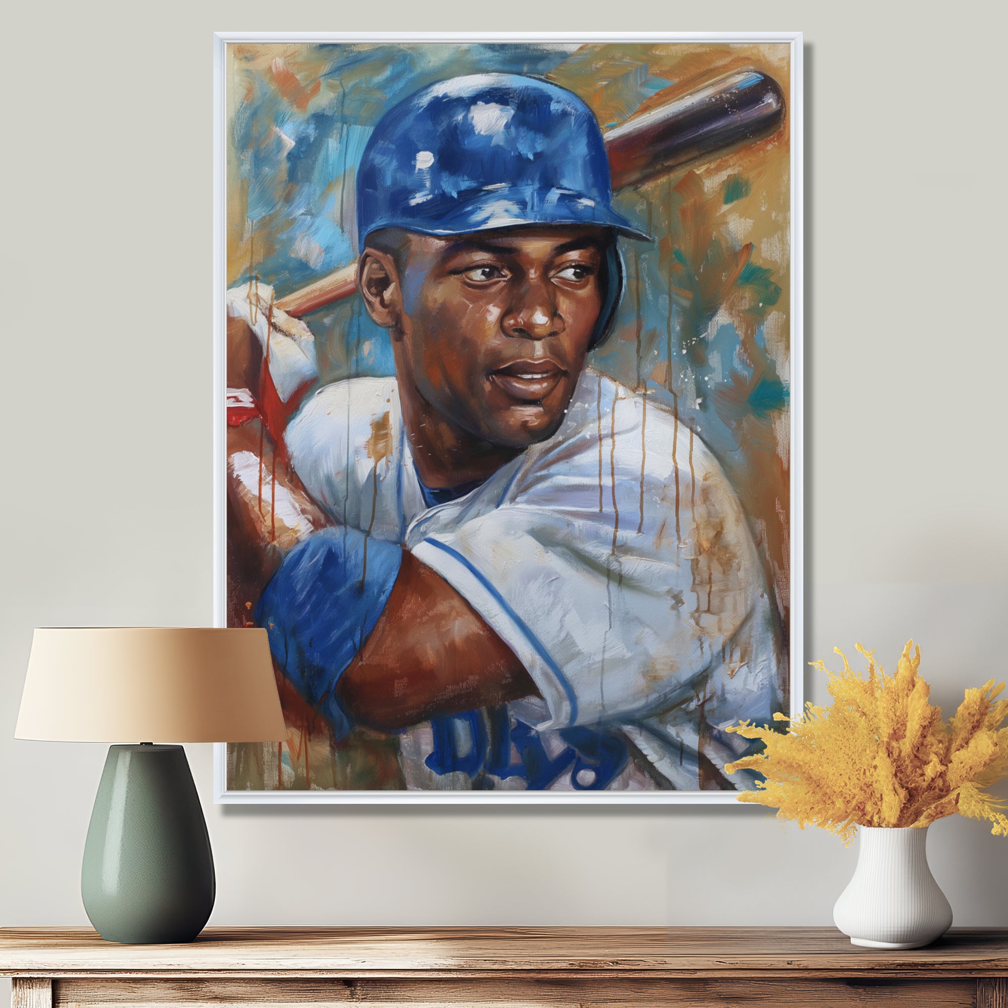 Portrait Of Baseball Legend On The Field I - Sport Baseball Canvas Wall Art