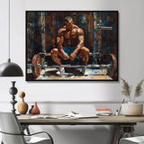 Bodybuilding Weightlifting Determination - Aerobic & Bodybuilding Canvas Wall Art