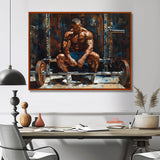 Bodybuilding Weightlifting Determination - Aerobic & Bodybuilding Canvas Wall Art