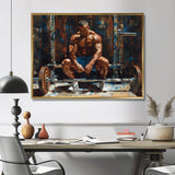 Bodybuilding Weightlifting Determination - Aerobic & Bodybuilding Canvas Wall Art