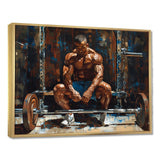 Bodybuilding Weightlifting Determination - Aerobic & Bodybuilding Canvas Wall Art