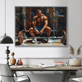 Bodybuilding Weightlifting Determination - Aerobic & Bodybuilding Canvas Wall Art