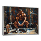 Bodybuilding Weightlifting Determination - Aerobic & Bodybuilding Canvas Wall Art