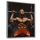 Determined Weightlifting Men Competition I - Aerobic & Bodybuilding Canvas Wall Art
