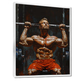 Determined Weightlifting Men Competition I - Aerobic & Bodybuilding Canvas Wall Art