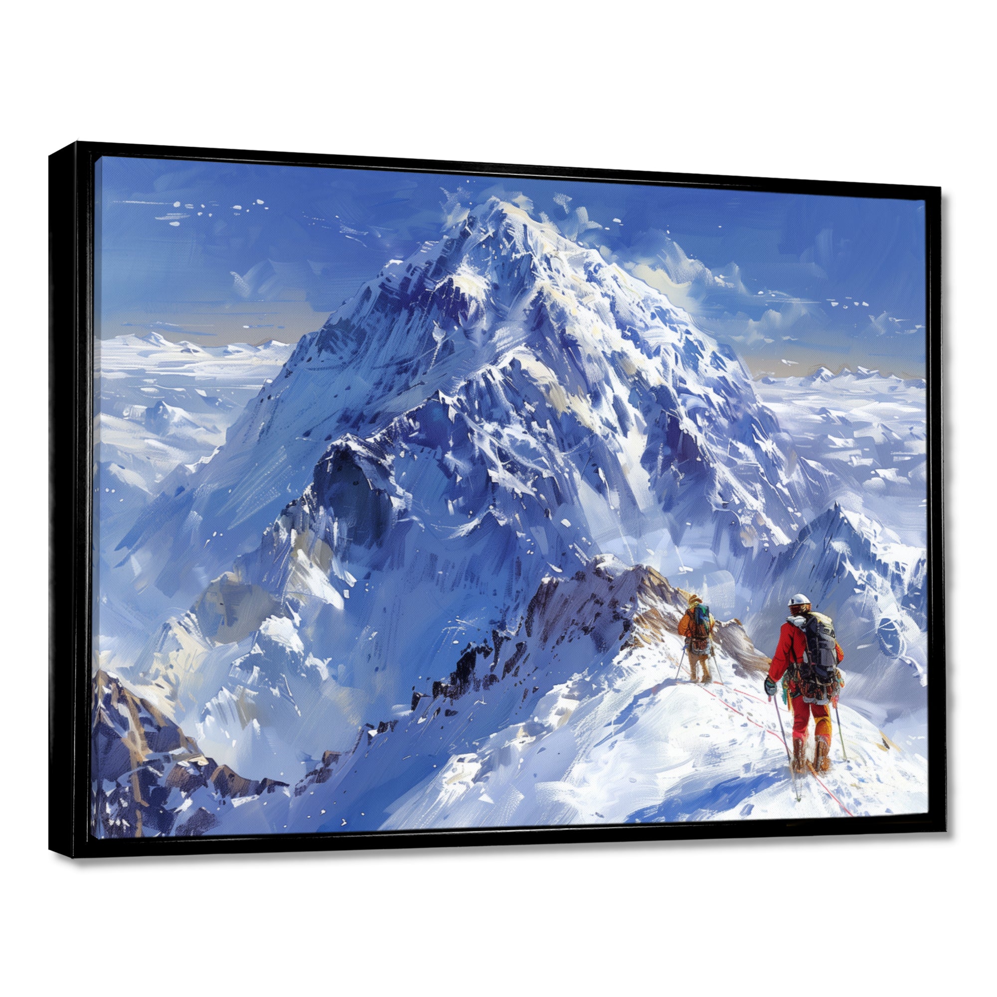 Mountain Snow Hiking In Alaska I - Hiking Canvas Wall Art