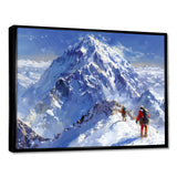 Mountain Snow Hiking In Alaska I - Hiking Canvas Wall Art