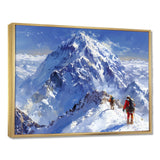 Mountain Snow Hiking In Alaska I - Hiking Canvas Wall Art