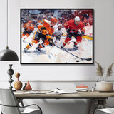 Hockey Players During Playoffs I - Sport Hockey Canvas Wall Art