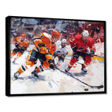 Hockey Players During Playoffs I - Sport Hockey Canvas Wall Art