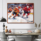 Hockey Players During Playoffs I - Sport Hockey Canvas Wall Art
