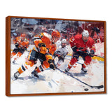 Hockey Players During Playoffs I - Sport Hockey Canvas Wall Art