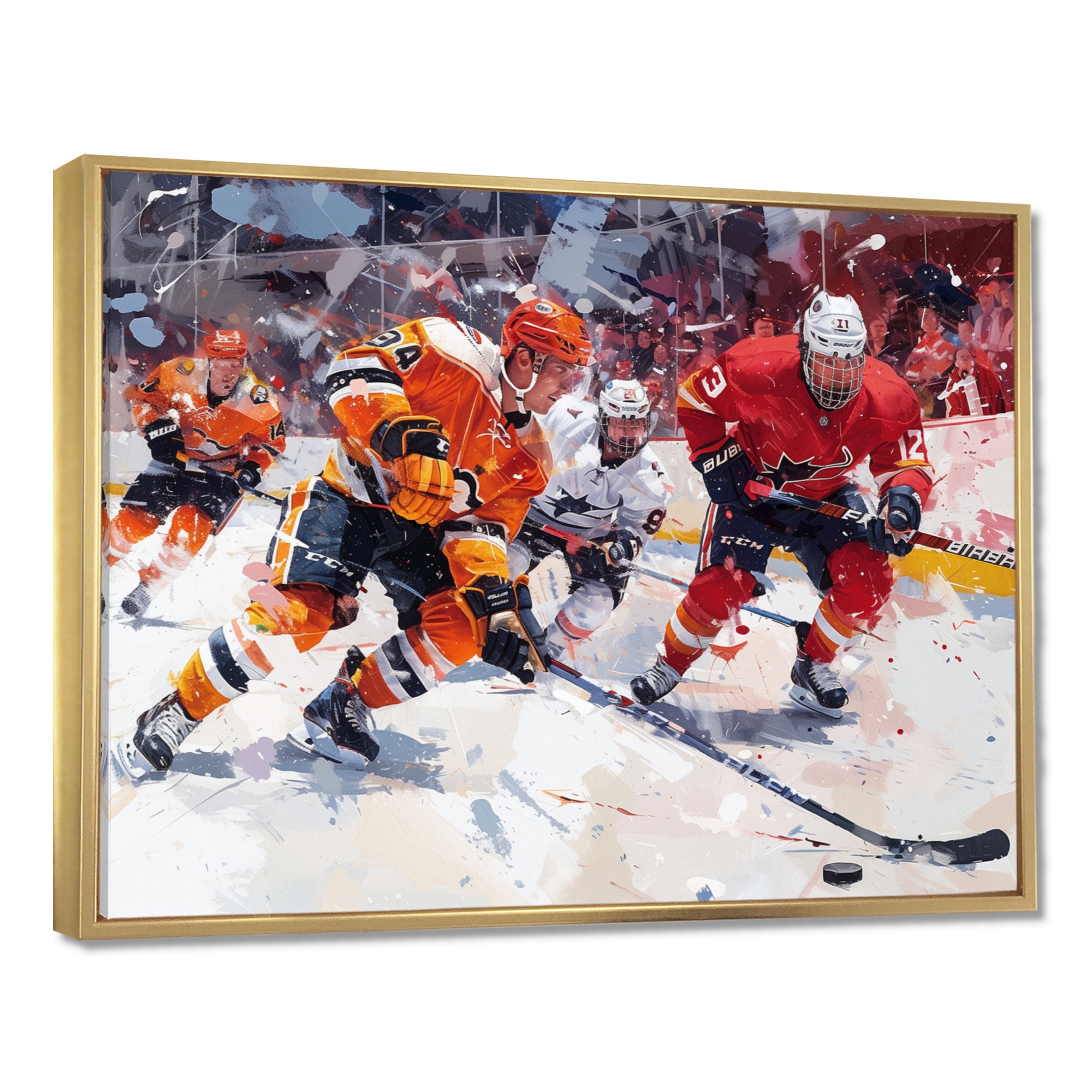 Hockey Players During Playoffs I - Sport Hockey Canvas Wall Art