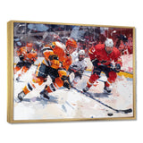 Hockey Players During Playoffs I - Sport Hockey Canvas Wall Art