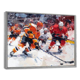 Hockey Players During Playoffs I - Sport Hockey Canvas Wall Art