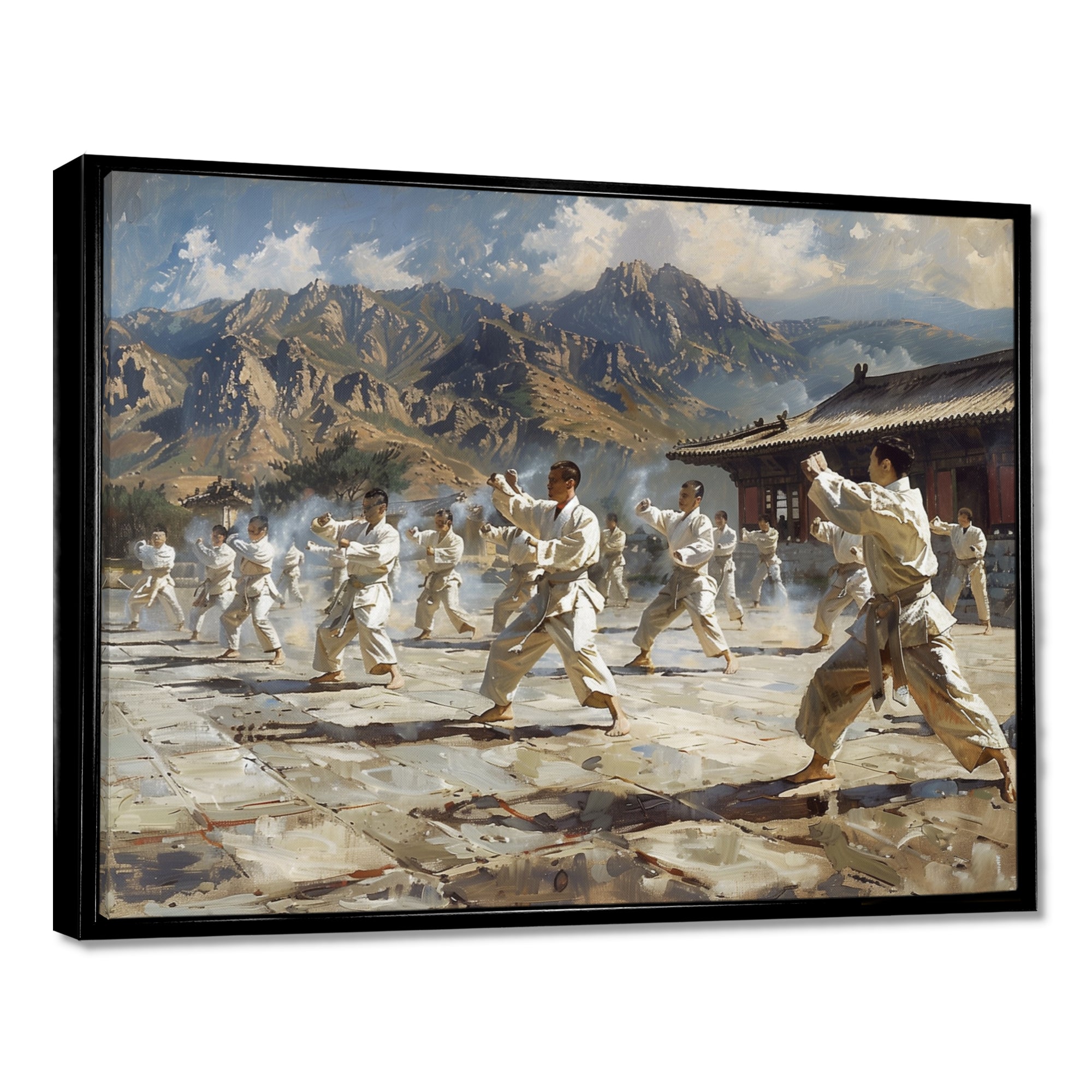 Martial Arts At The Shaolin Temple I - Martial Arts Canvas Wall Art