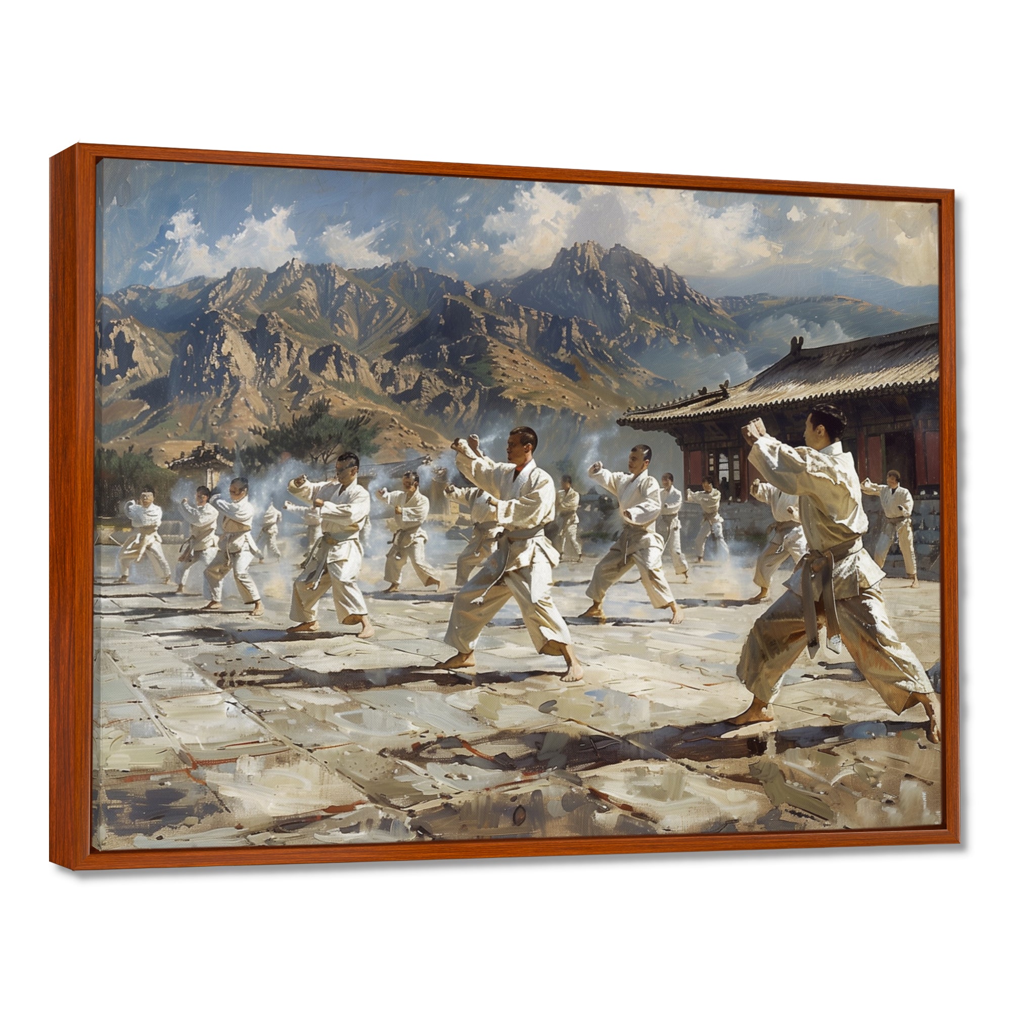 Martial Arts At The Shaolin Temple I - Martial Arts Canvas Wall Art