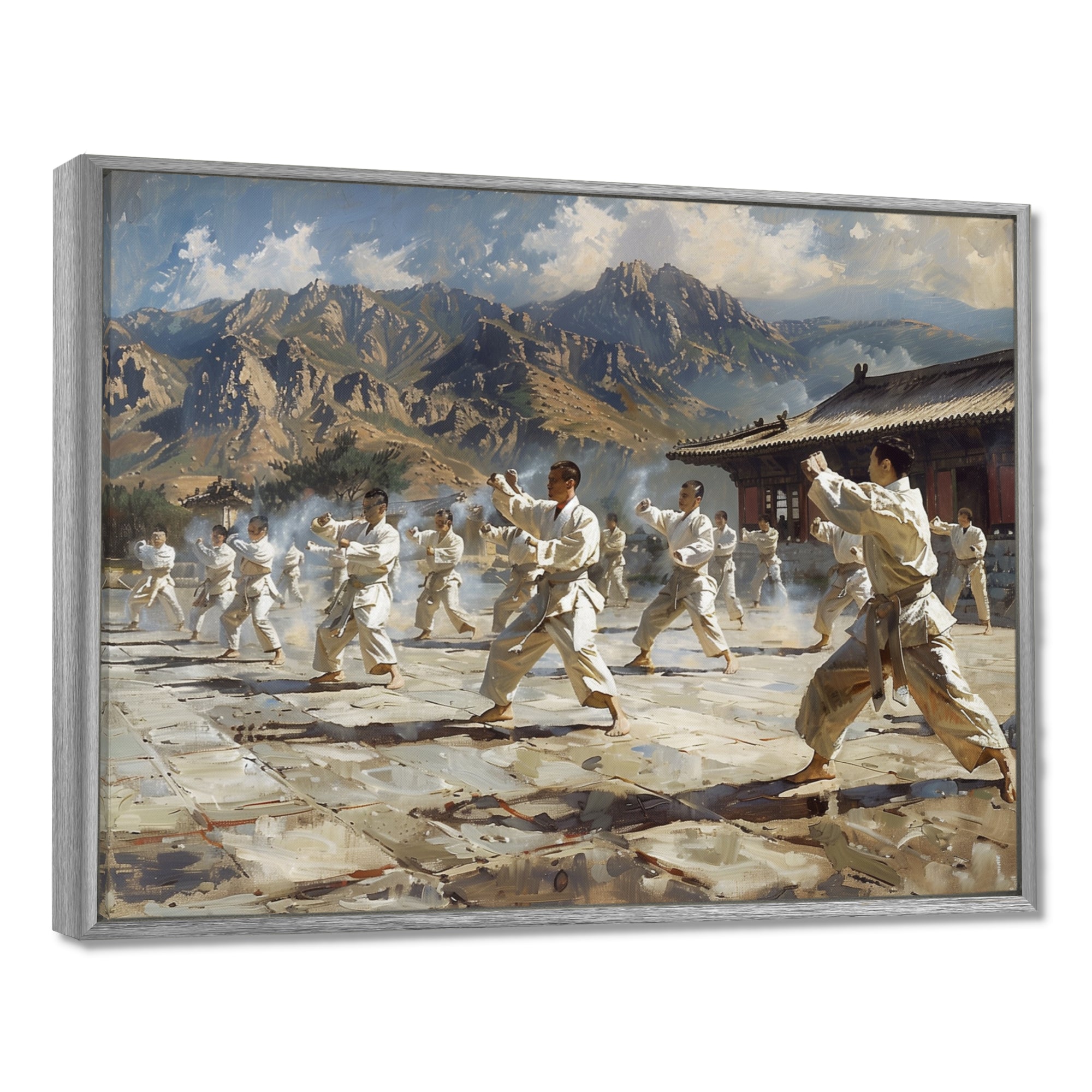 Martial Arts At The Shaolin Temple I - Martial Arts Canvas Wall Art