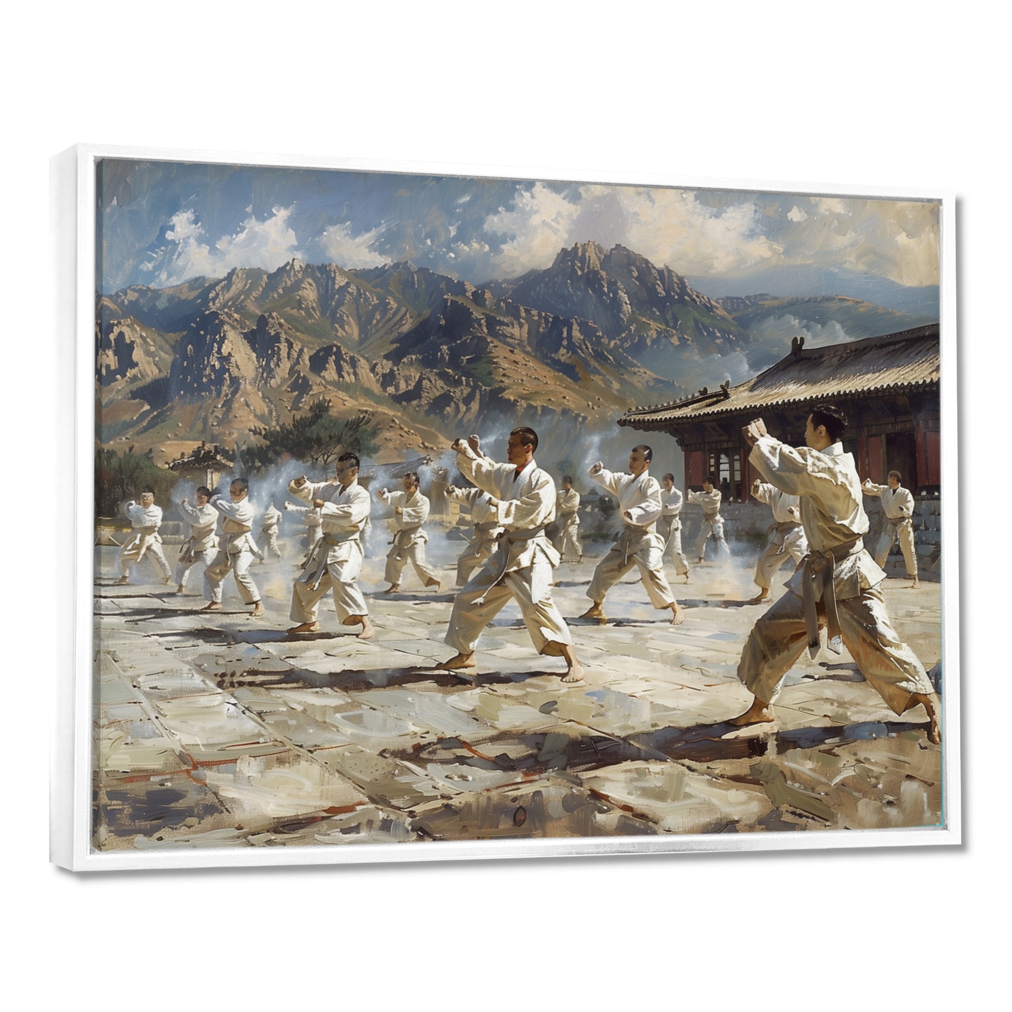 Martial Arts At The Shaolin Temple I - Martial Arts Canvas Wall Art