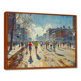 Running Marathon In Boston - Running Canvas Wall Art