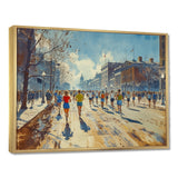 Running Marathon In Boston - Running Canvas Wall Art