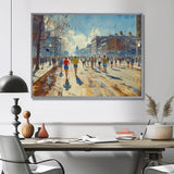 Running Marathon In Boston - Running Canvas Wall Art