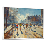 Running Marathon In Boston - Running Canvas Wall Art