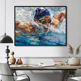 Swimming Competition At The Olympics I - Swimming Canvas Wall Art